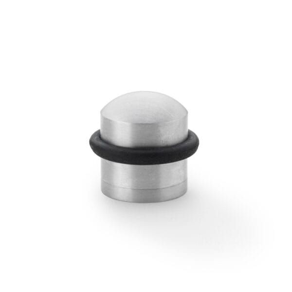 Alexander & Wilks Dome Top Floor Mounted Door Stop - Satin Chrome