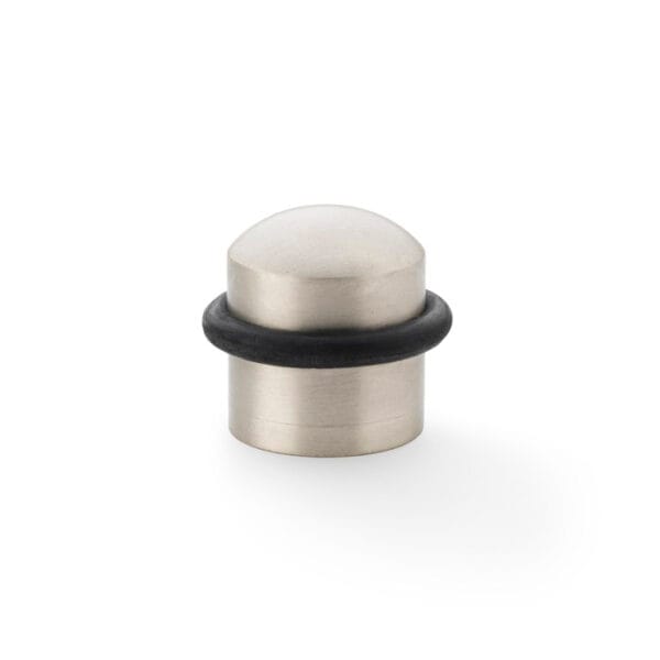 Alexander & Wilks Dome Top Floor Mounted Door Stop - Satin Nickel