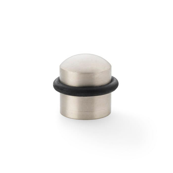 aw638sn.jpg Alexander & Wilks Dome Top Floor Mounted Door Stop - Satin Nickel - Image 1