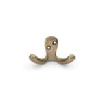 Alexander & Wilks Victorian Double Robe Hook - Antique Brass