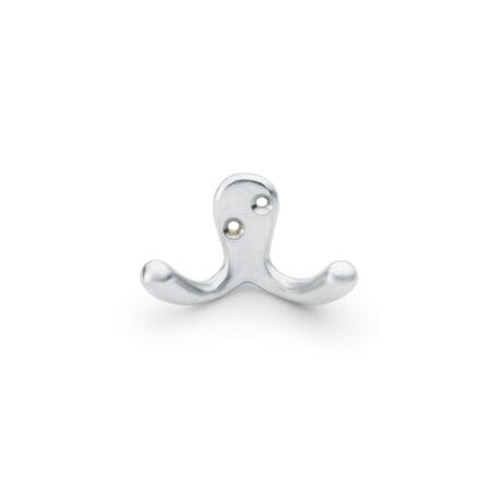 Alexander & Wilks Victorian Double Robe Hook - Satin Chrome