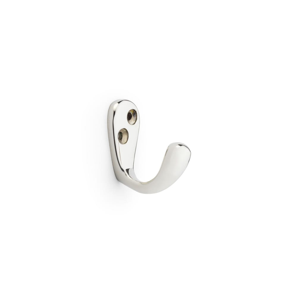 aw774pn.jpg Alexander & Wilks Victorian Single Robe Hook - Polished Nickel - Image 1