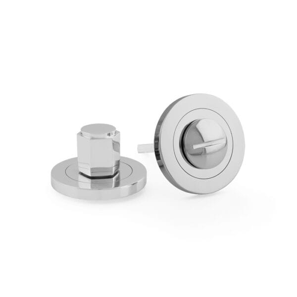 Hex Thumbturn and Release - Polished Chrome