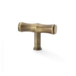 Alexander & Wilks Crispin Bamboo T-bar Cupboard Knob - Antique Brass