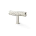 Alexander & Wilks Crispin Reeded T-bar Cupboard Knob - Polished Nickel