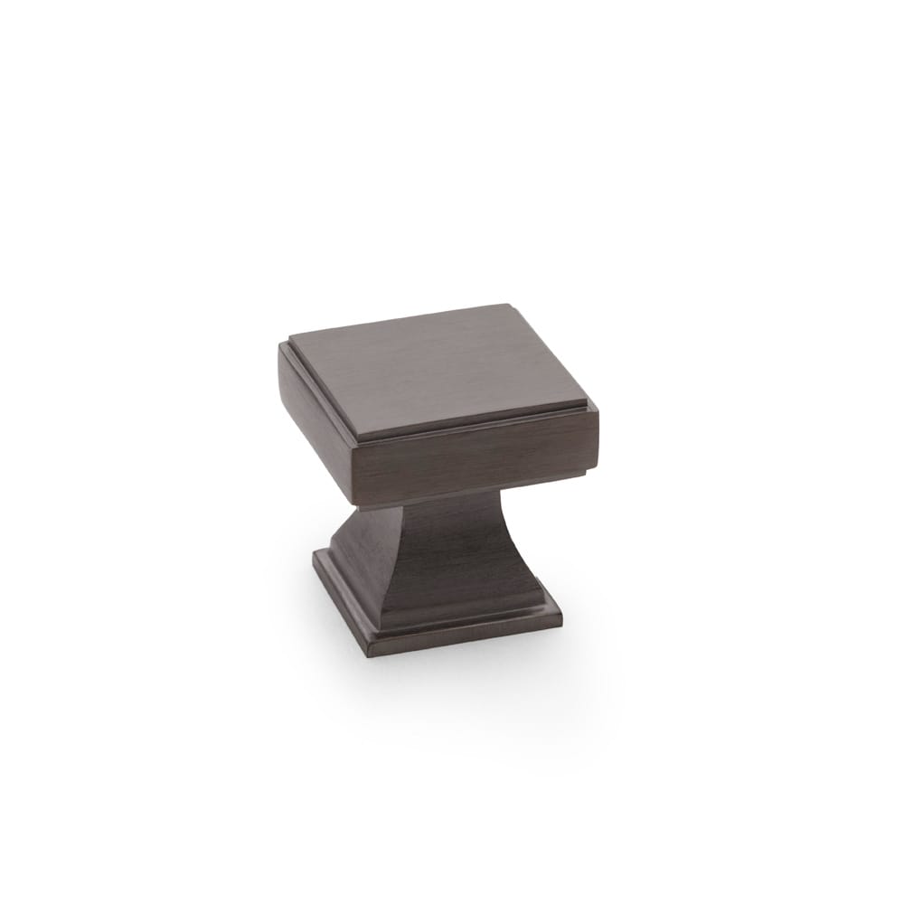aw806-30-dbzpvd.jpg Alexander & Wilks Jesper Square Cupboard Knob - Dark Bronze PVD - Image 1