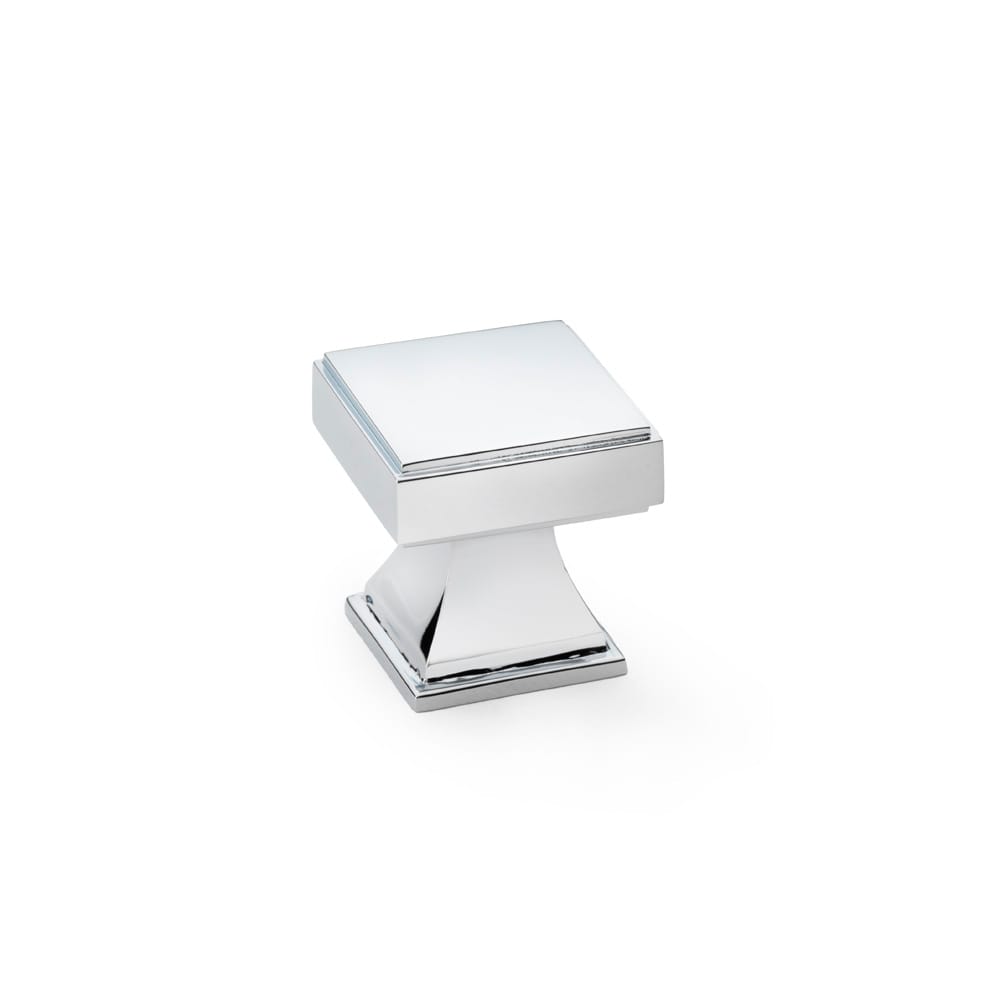 aw806-30-pc.jpg Alexander & Wilks Jesper Square Cupboard Knob - Polished Chrome - Image 1