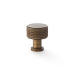 Alexander & Wilks Lucia Knurled Cupboard Knob - Antique Brass - 29mm