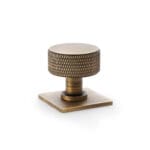Alexander & Wilks Lucia Knurled Cupboard Knob - Antique Brass - 35mm