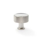 Alexander & Wilks Lucia Knurled Cupboard Knob - Polished Nickel - 35mm
