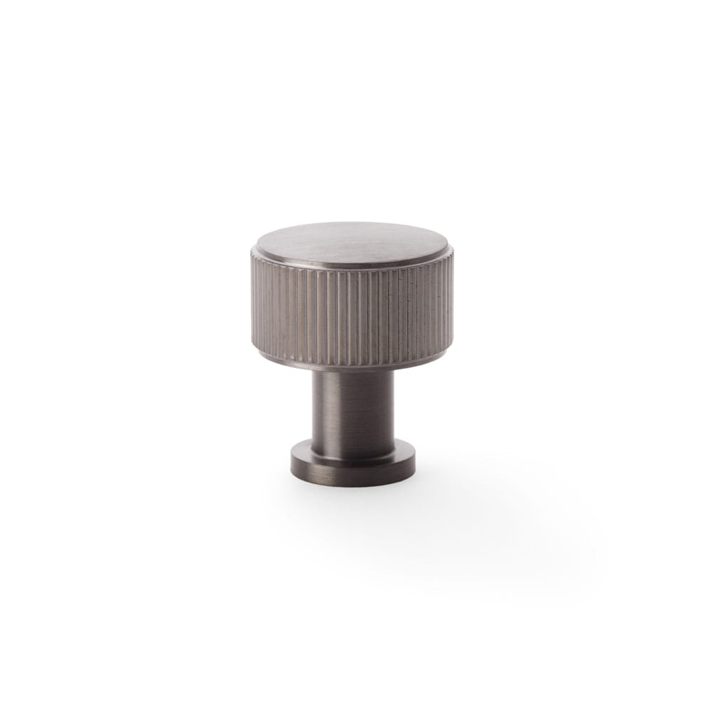 aw807r-29-dbzpvd.jpg Alexander & Wilks Lucia Reeded Cupboard Knob - Dark Bronze PVD - 29mm - Image 1