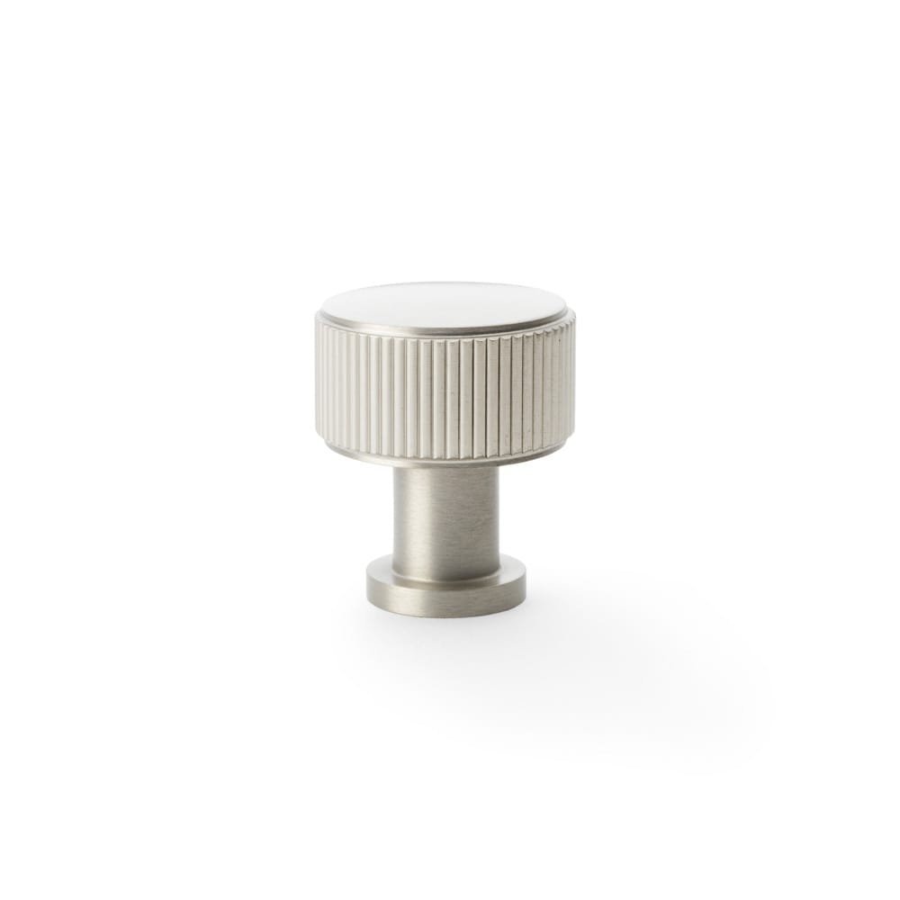 aw807r-29-sn.jpg Alexander & Wilks Lucia Reeded Cupboard Knob - Satin Nickel - 29mm - Image 1