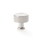 Alexander & Wilks Lucia Reeded Cupboard Knob - Polished Nickel - 35mm
