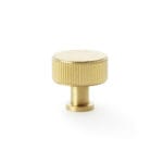 Alexander & Wilks Lucia Reeded Cupboard Knob - Satin Brass PVD - 35mm