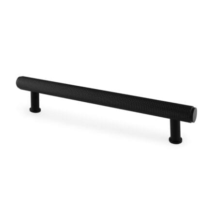 Alexander & Wilks Crispin Knurled T-bar Cupboard Pull Handle - Black - Centres 160mm