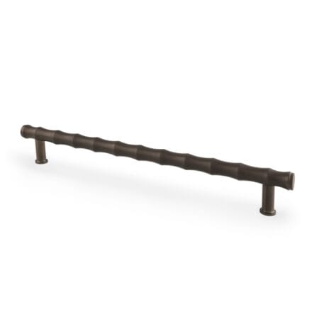 Alexander & Wilks Crispin Bamboo T-bar Cupboard Pull Handle - Dark Bronze PVD - 224mm Centres