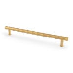 Alexander & Wilks Crispin Bamboo T-bar Cupboard Pull Handle - Satin Brass PVD - 224mm Centres