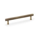 Alexander & Wilks Crispin Reeded T-bar Cupboard Pull Handle - Antique Brass - 160mm