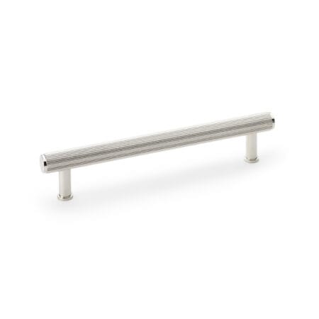 Alexander & Wilks Crispin Reeded T-bar Cupboard Pull Handle - Polished Nickel - 160mm