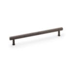 Alexander & Wilks Crispin Reeded T-bar Cupboard Pull Handle - Dark Bronze PVD - 224mm