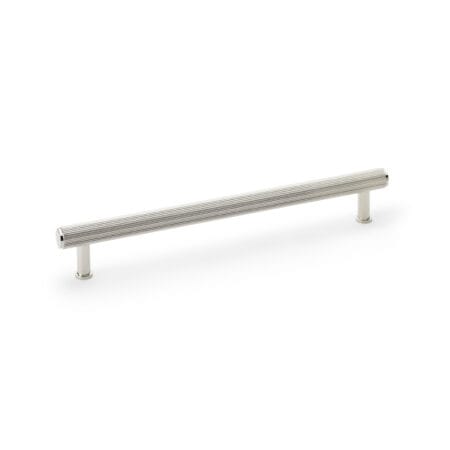 Alexander & Wilks Crispin Reeded T-bar Cupboard Pull Handle - Polished Nickel - 224mm
