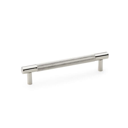 Alexander & Wilks Brunel Knurled T-Bar Cupboard Handle - Polished Nickel - Centres 128mm