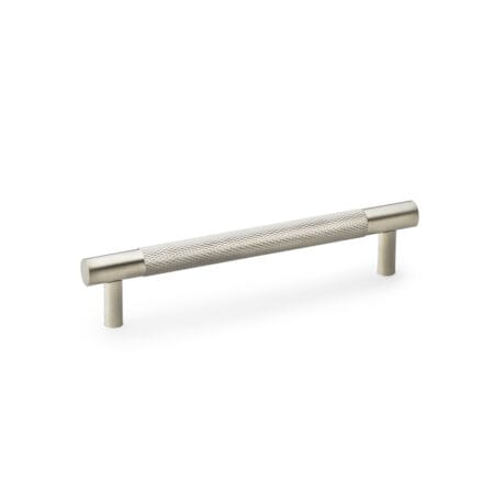Alexander & Wilks Brunel Knurled T-Bar Cupboard Handle - Satin Nickel - Centres 128mm