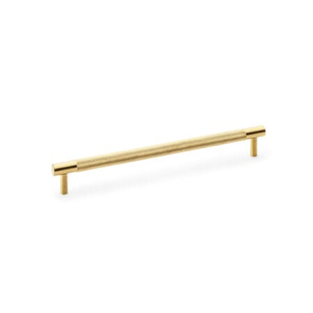 Alexander & Wilks Brunel Knurled T-Bar Cupboard Handle - Satin Brass PVD - Centres 224mm