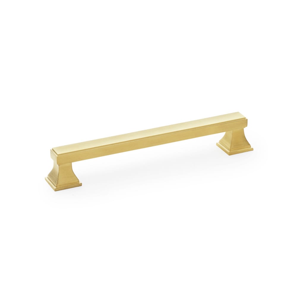 aw813-160-sbpvd.jpg Alexander & Wilks Jesper Square Cabinet Pull Handle - Satin Brass PVD - Centres 160mm - Image 1