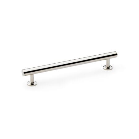 Alexander & Wilks Round T-Bar Cabinet Pull Handle - Polished Nickel - Centres 160mm