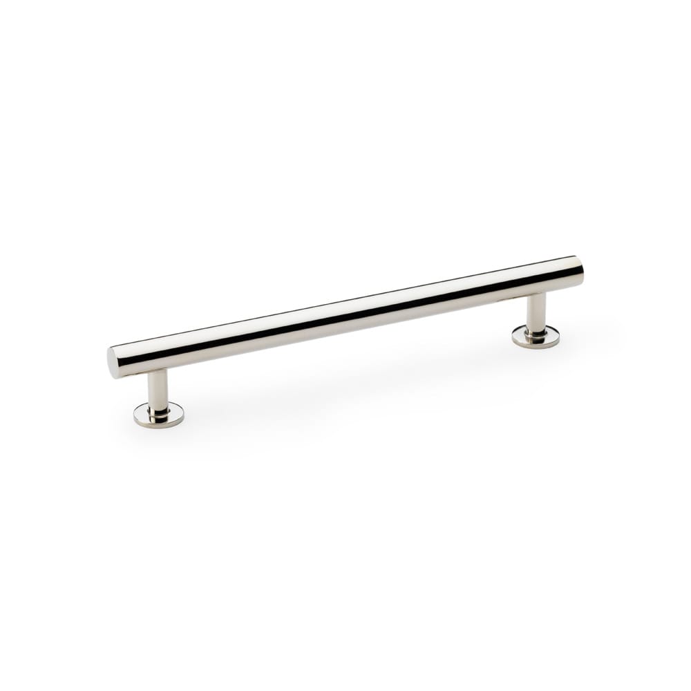 aw814-160-pn.jpg Alexander & Wilks Round T-Bar Cabinet Pull Handle - Polished Nickel - Centres 160mm - Image 1