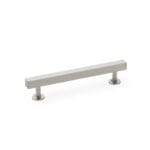 Alexander & Wilks Square T-Bar Cabinet Pull Handle - Satin Nickel - Centres 128mm