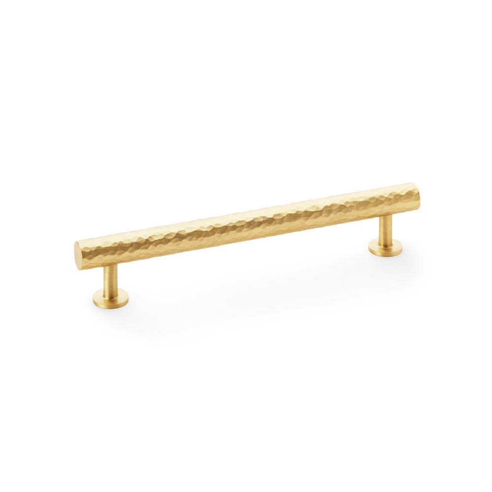 aw817-160-sb.jpg Alexander & Wilks Leila Hammered Cabinet Pull - Satin Brass - Image 1
