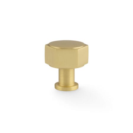 Vesper Hex Cabinet Knob - Satin Brass