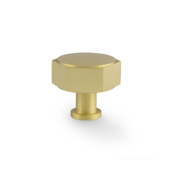 Vesper Hex Cabinet Knob - Satin Brass