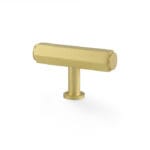 Vesper Hex T-Bar Cabinet Knob - Satin Brass