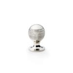 Alexander & Wilks Caesar Cupboard Knob on Round Rose - Polished Nickel - 25mm