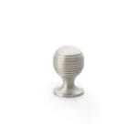 Alexander & Wilks Caesar Cupboard Knob on Round Rose - Satin Nickel - 25mm