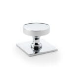 Alexander & Wilks Bullion Cupboard Knob on Square Backplate - Polished Chrome