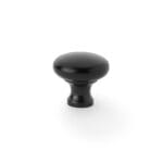 Alexander & Wilks Wade Round Cupboard Knob - Black - 32mm