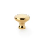 Alexander & Wilks Wade Round Cupboard Knob - Polished Brass - 32mm