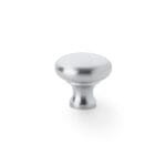 Alexander & Wilks Wade Round Cupboard Knob - Satin Chrome - 32mm