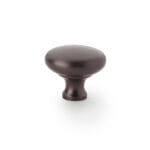 Alexander & Wilks Wade Round Cupboard Knob - Dark Bronze - 38mm