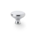 Alexander & Wilks Wade Round Cupboard Knob - Satin Chrome - 38mm