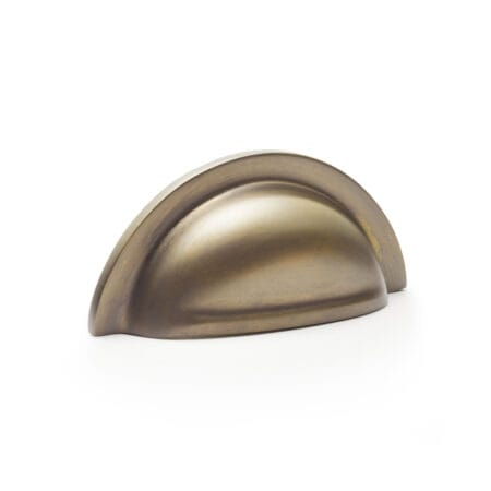 Alexander & Wilks Bardom Ridged Cabinet Cup Pull - Antique Brass