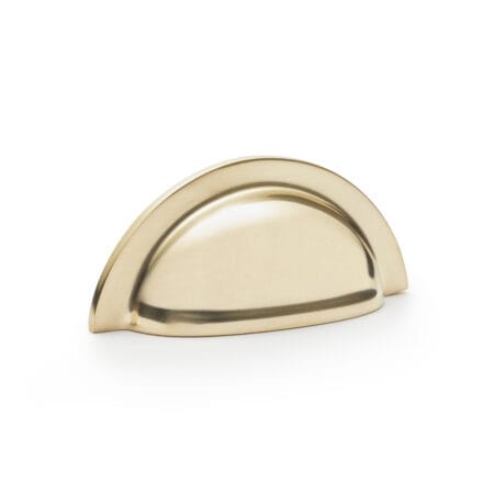 Alexander & Wilks Bardom Ridged Cabinet Cup Pull - Polished Brass