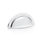 Alexander & Wilks Bardom Ridged Cabinet Cup Pull - Polished Chrome