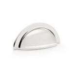 Alexander & Wilks Bardom Ridged Cabinet Cup Pull - Polished Nickel