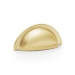 Alexander & Wilks Bardom Ridged Cabinet Cup Pull - Satin Brass