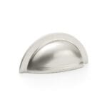 Alexander & Wilks Bardom Ridged Cabinet Cup Pull - Satin Nickel